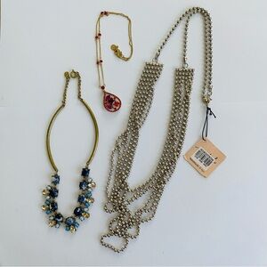 Roberta Chiarella, Nordstrom, Loft Crystal Rhinestone Silver Gold Tone Necklace